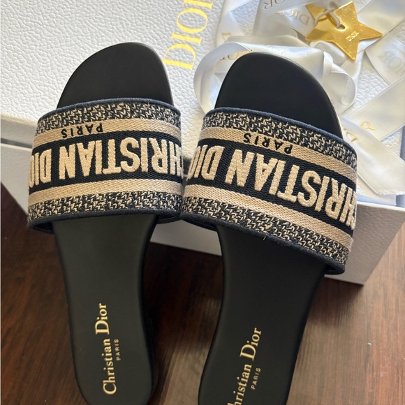 Dior | Shoes | Dior Black And Cream Womens Sandals | Poshmark display picture 1